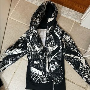 Lululemon Scuba Hoodie, black and white, size 2